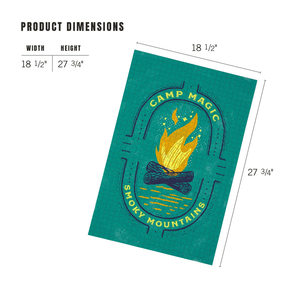 Smoky Mountains, Lake Life Series, Camp Magic, Jigsaw Puzzle Puzzle Lantern Press