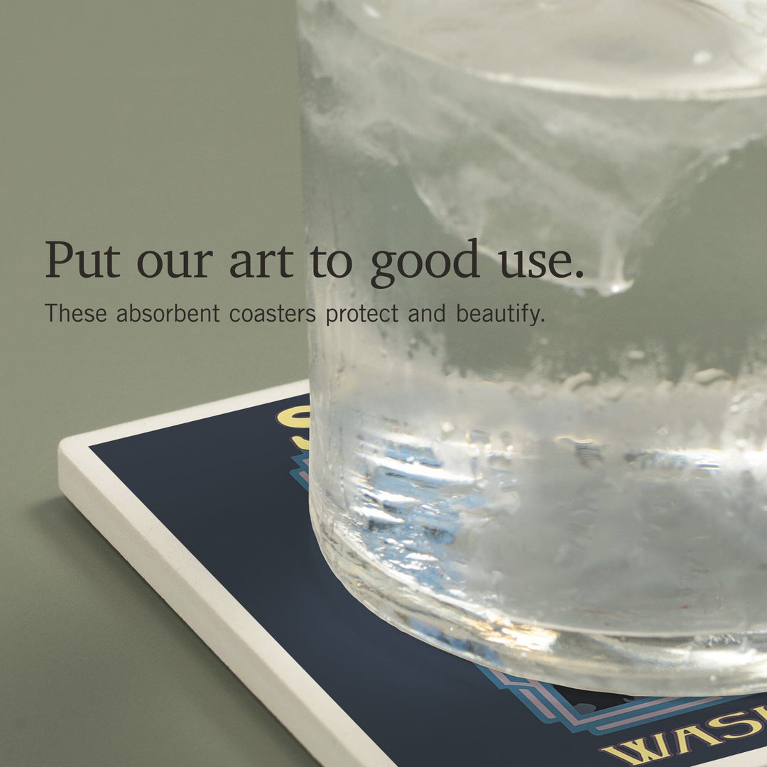 Snoqualmie Falls, Washington, Coasters Coasters Lantern Press