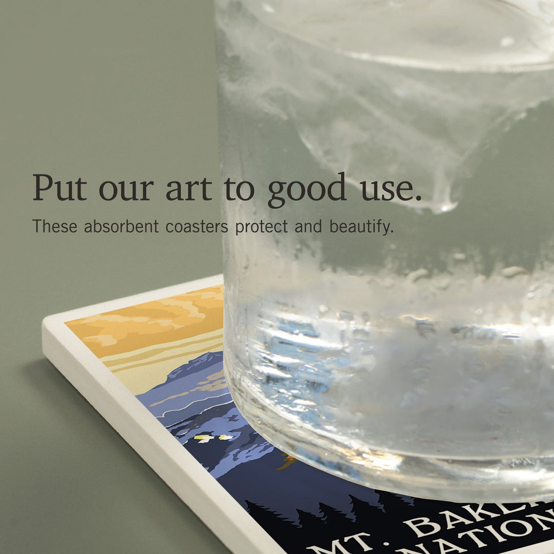 Snoqualmie National Forest, Washington, Mt. Baker, Coasters Coasters Lantern Press