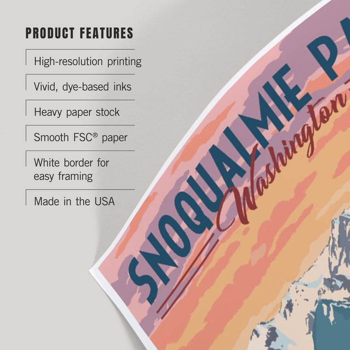Snoqualmie Pass, Washington, Bear and Spring Flowers, Art & Giclee Prints Art Lantern Press