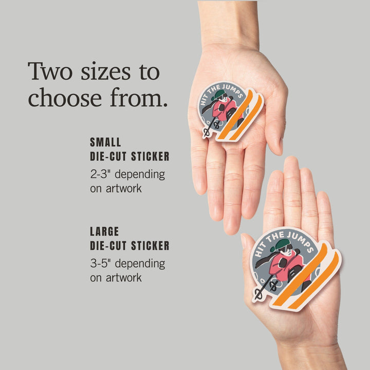 Snow Patrol Series, Hit the Jumps, Contour, Vinyl Sticker Sticker Lantern Press