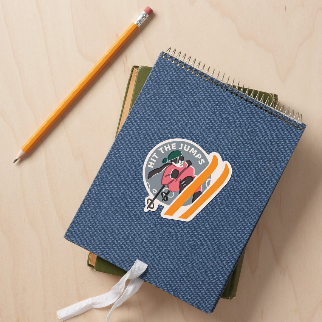 Snow Patrol Series, Hit the Jumps, Contour, Vinyl Sticker Sticker Lantern Press