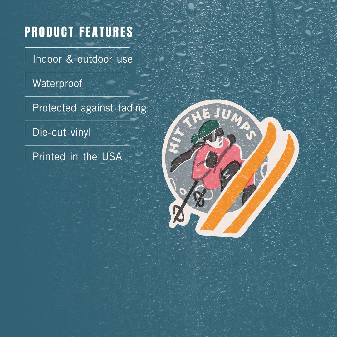 Snow Patrol Series, Hit the Jumps, Contour, Vinyl Sticker Sticker Lantern Press