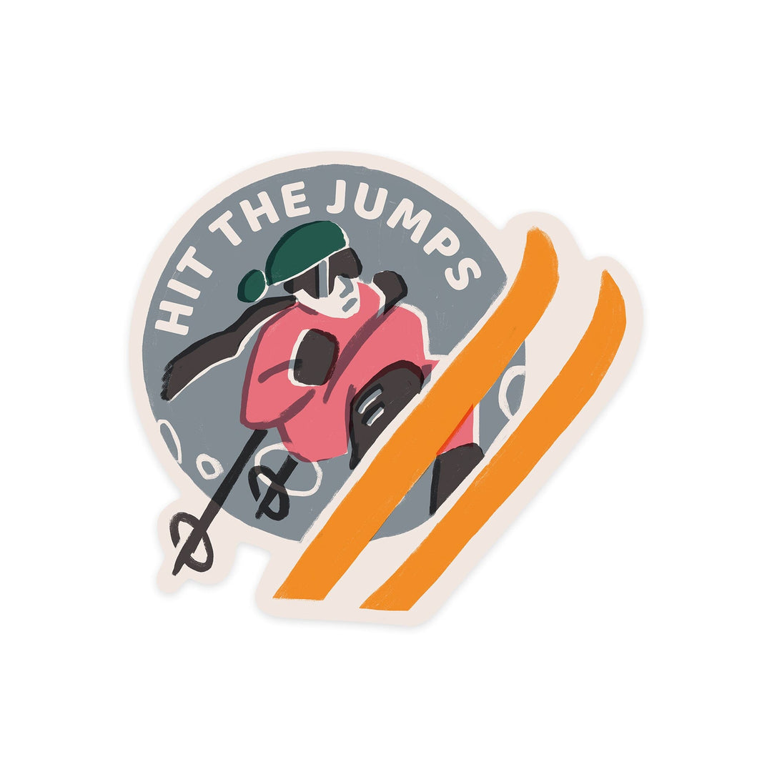 Snow Patrol Series, Hit the Jumps, Contour, Vinyl Sticker Sticker Lantern Press