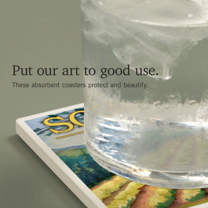 Sonoma County Wine Country, Coasters Coasters Lantern Press