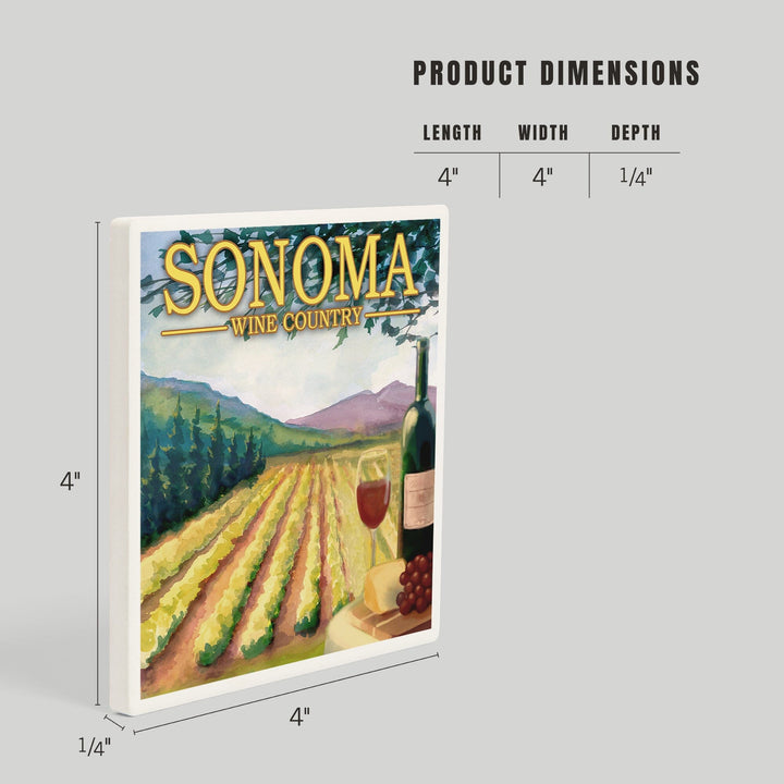 Sonoma County Wine Country, Coasters Coasters Lantern Press