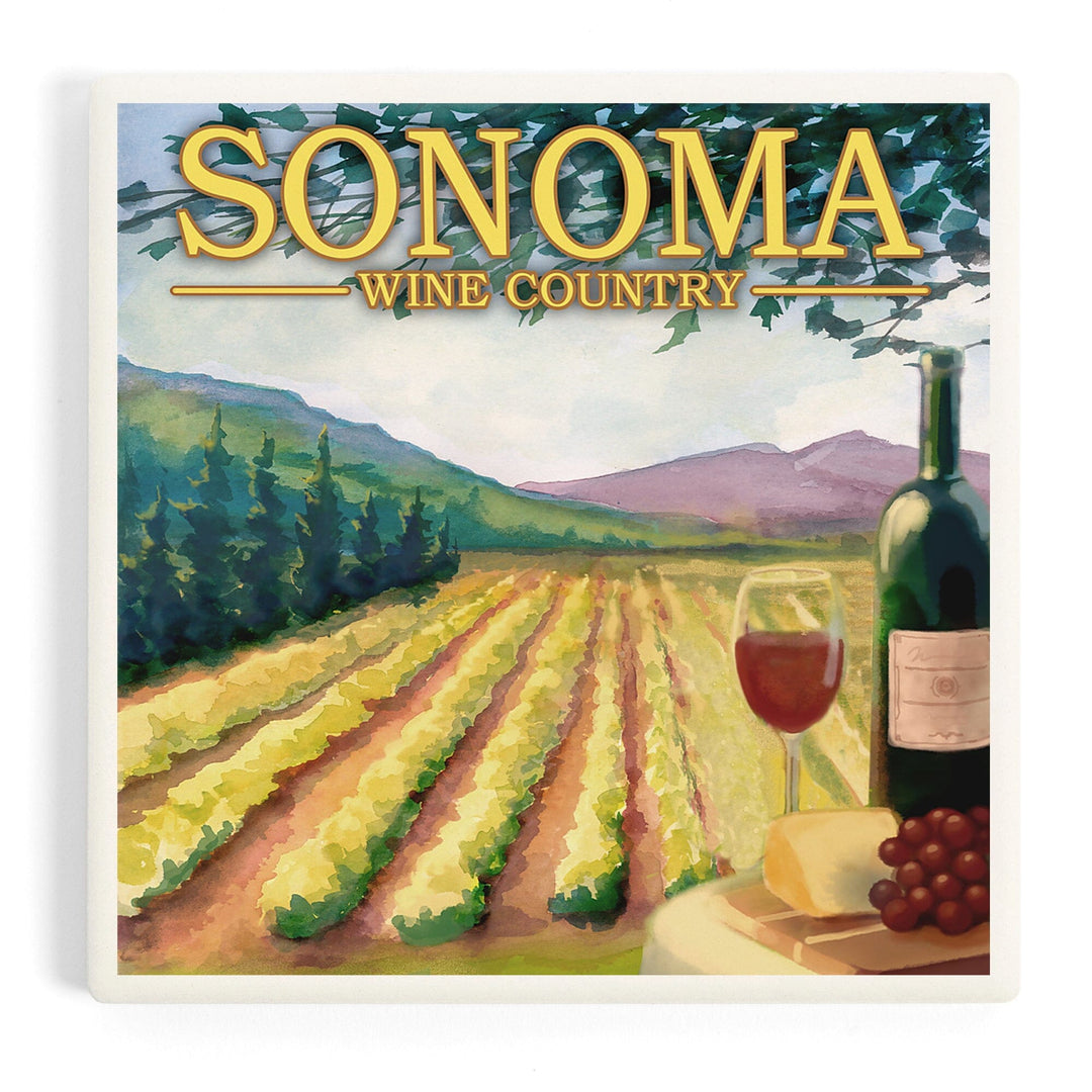 Sonoma County Wine Country, Coasters Coasters Lantern Press Coaster