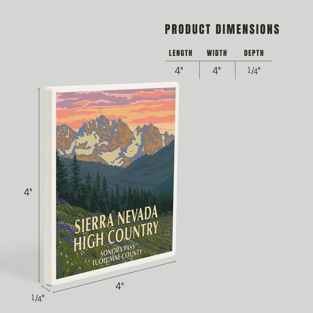 Sonora Pass, Tuolumne County, Sierra Nevada High Country, Spring Flowers, Coasters Coasters Lantern Press