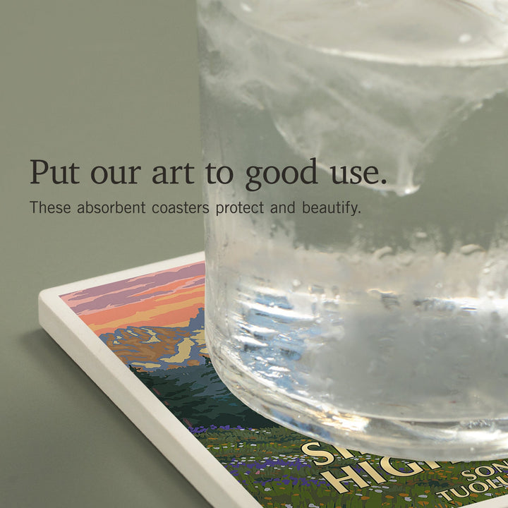 Sonora Pass, Tuolumne County, Sierra Nevada High Country, Spring Flowers, Coasters Coasters Lantern Press