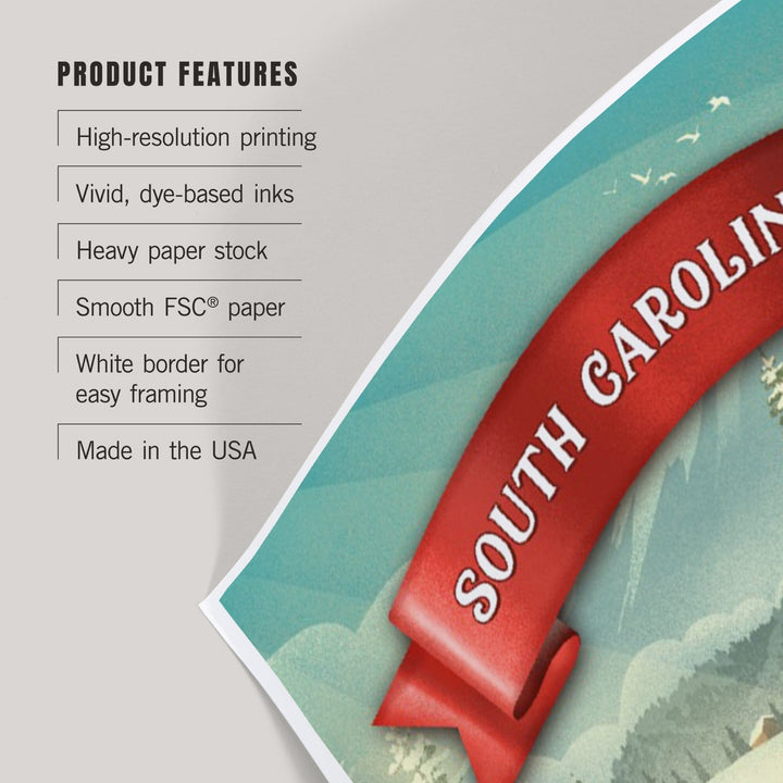 South Carolina, Holiday Tradition, Art & Giclee Prints Art Lantern Press