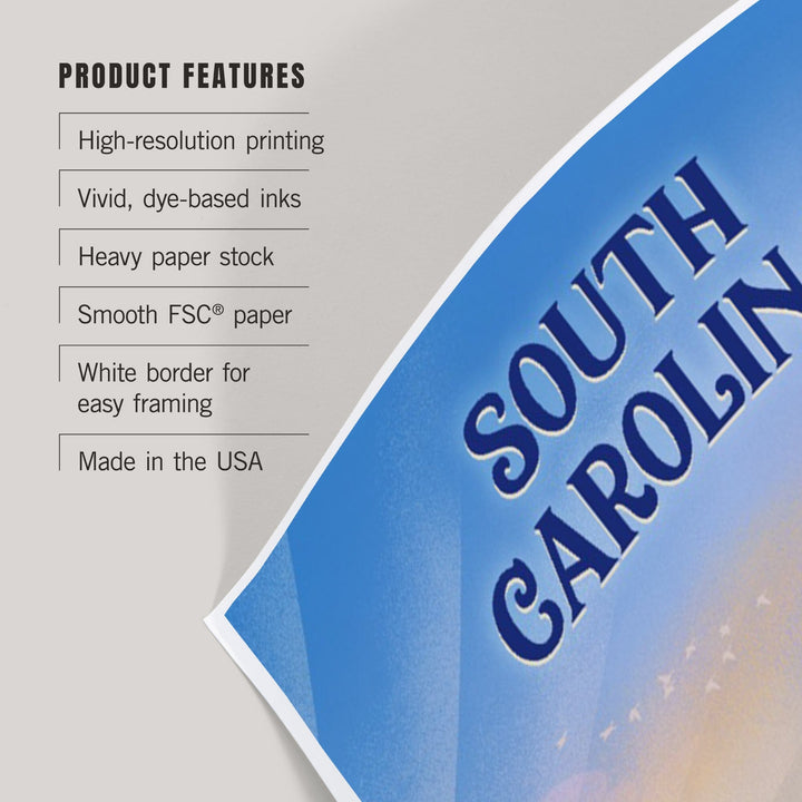 South Carolina, Lithograph, Bear Family in Field, Art & Giclee Prints Art Lantern Press