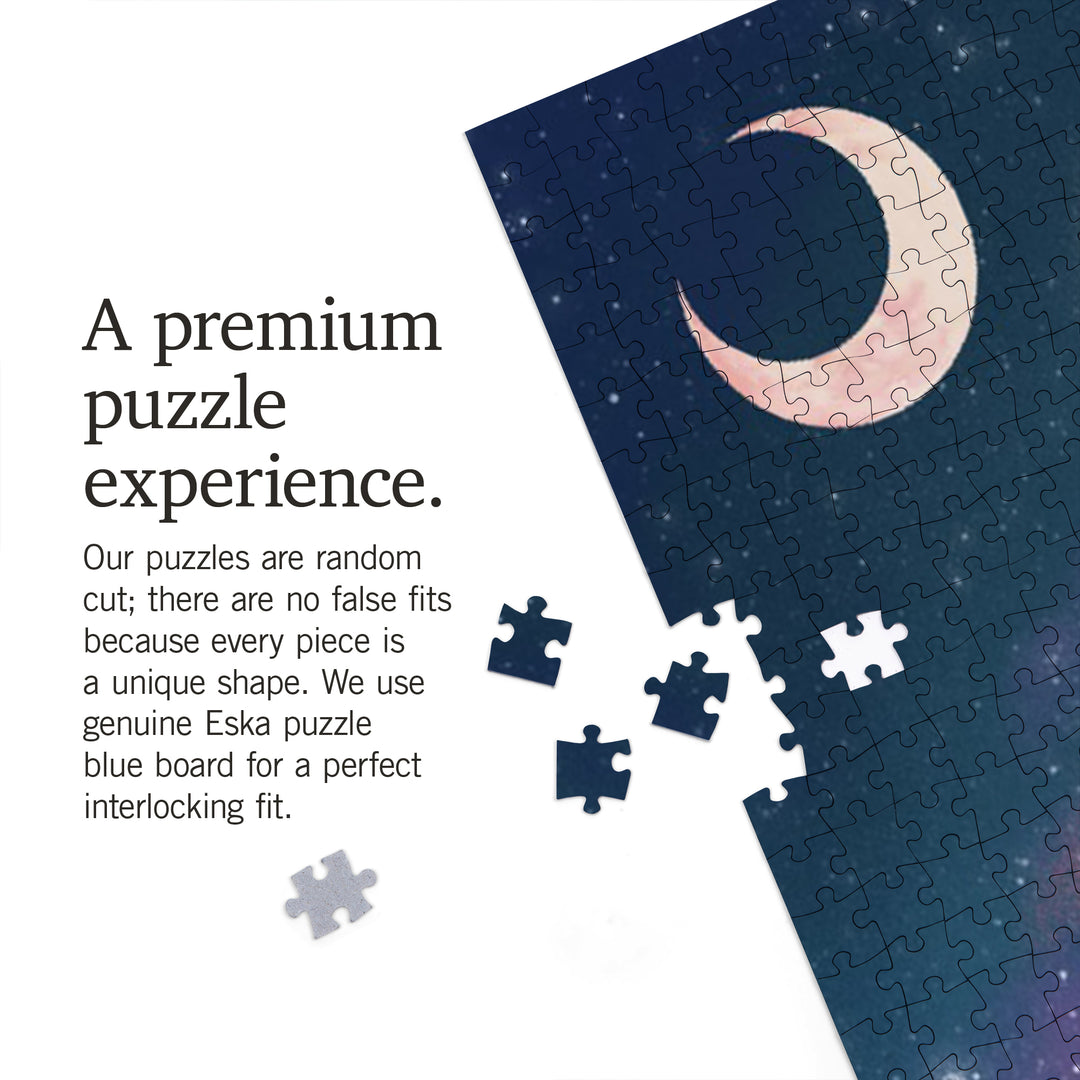 South Carolina, Palmetto Moon, Lithograph, Jigsaw Puzzle Puzzle Lantern Press