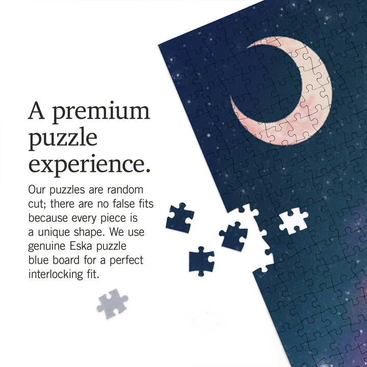 South Carolina, Palmetto Moon, Lithograph, Jigsaw Puzzle Puzzle Lantern Press