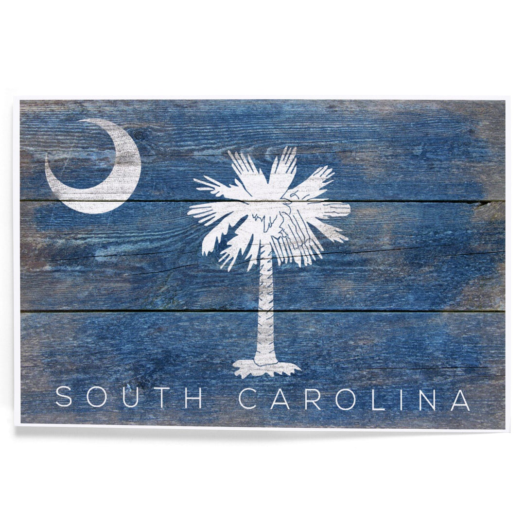 South Carolina, Rustic State Flag, Art & Giclee Prints Art Lantern Press