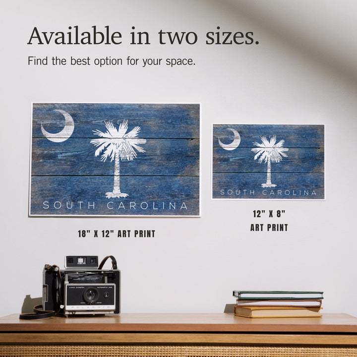 South Carolina, Rustic State Flag, Art & Giclee Prints Art Lantern Press