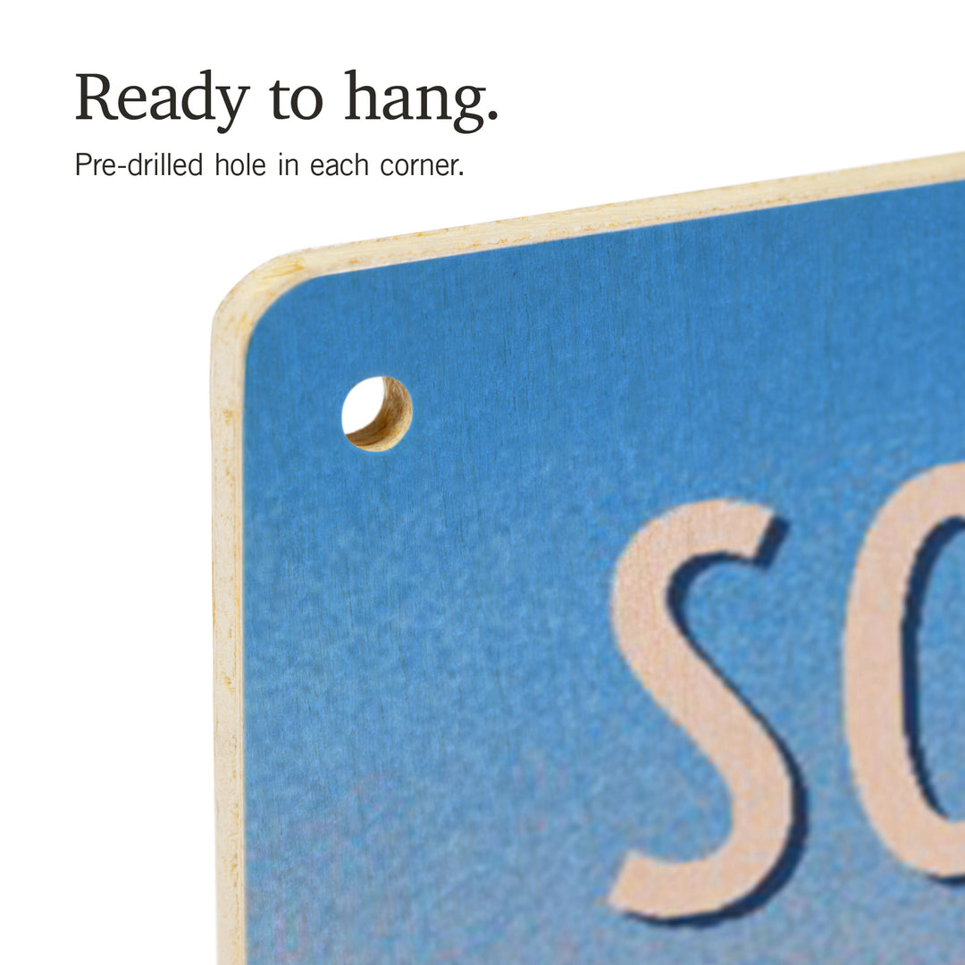 South Dakota, Prepare for Takeoff, Skis in Snowbank, Wood Signs and Postcards Wood Lantern Press