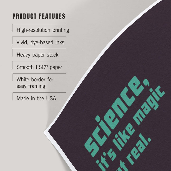 Space Is The Place Collection, Rainbow Rocket, Science It's Like Magic But Real, Art & Giclee Prints Art Lantern Press