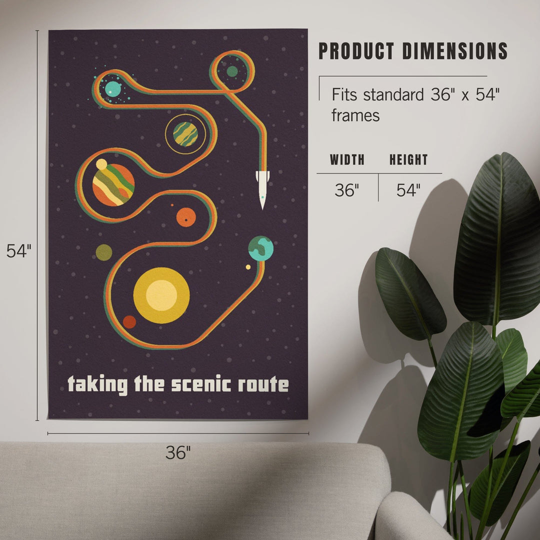 Space Is The Place Collection, Solar System, Taking The Scenic Route, Art & Giclee Prints Art Lantern Press