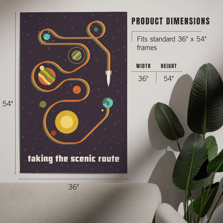 Space Is The Place Collection, Solar System, Taking The Scenic Route, Art & Giclee Prints Art Lantern Press