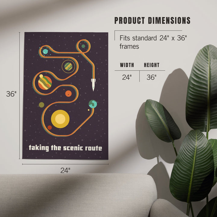 Space Is The Place Collection, Solar System, Taking The Scenic Route, Art & Giclee Prints Art Lantern Press