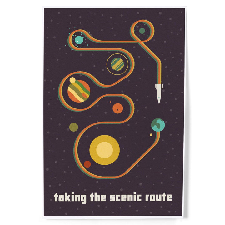 Space Is The Place Collection, Solar System, Taking The Scenic Route, Art & Giclee Prints Art Lantern Press