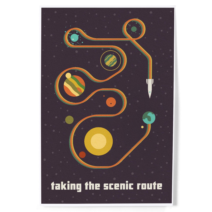 Space Is The Place Collection, Solar System, Taking The Scenic Route, Art & Giclee Prints Art Lantern Press