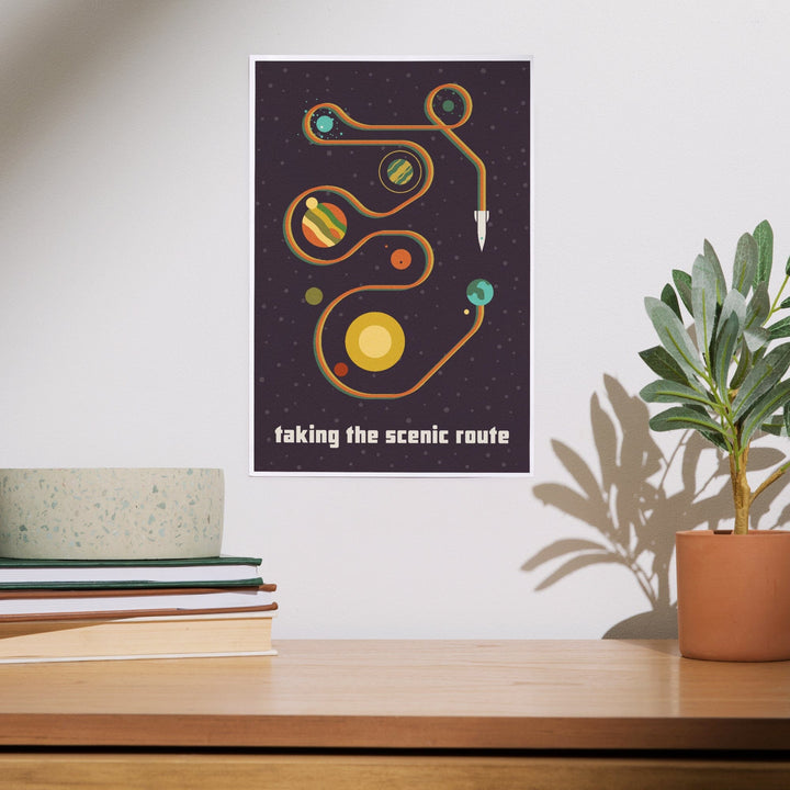 Space Is The Place Collection, Solar System, Taking The Scenic Route, Art & Giclee Prints Art Lantern Press