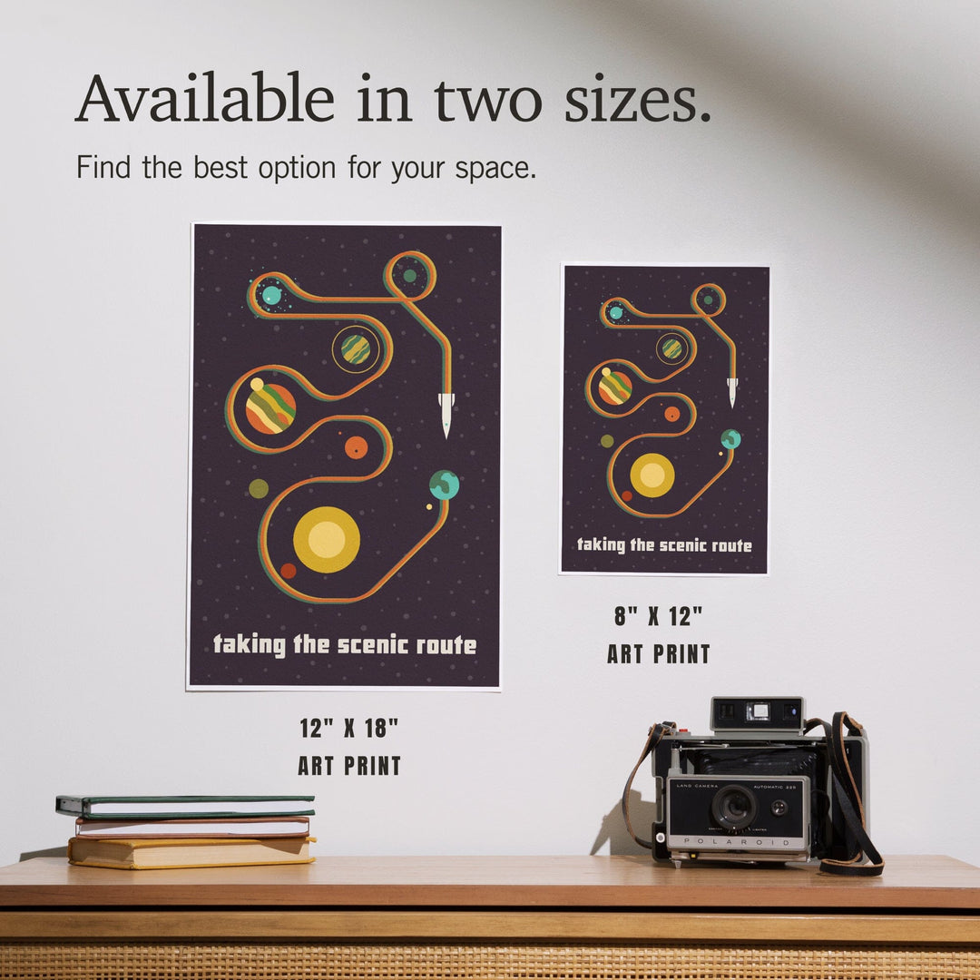 Space Is The Place Collection, Solar System, Taking The Scenic Route, Art & Giclee Prints Art Lantern Press