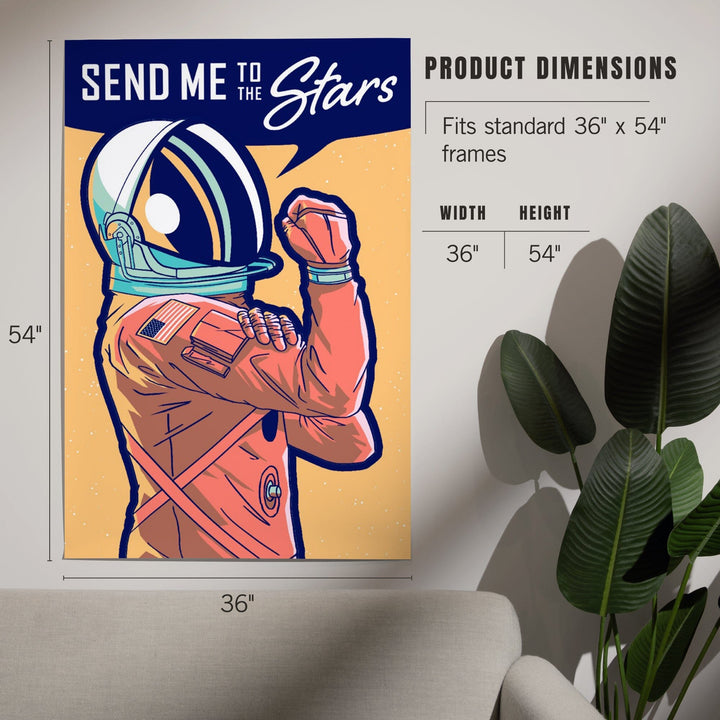 Space Queens Collection, Woman Astronaut, Send Me To The Stars, Art & Giclee Prints Art Lantern Press