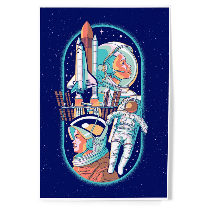 Space Queens Collection, Women in Space, Art & Giclee Prints Art Lantern Press