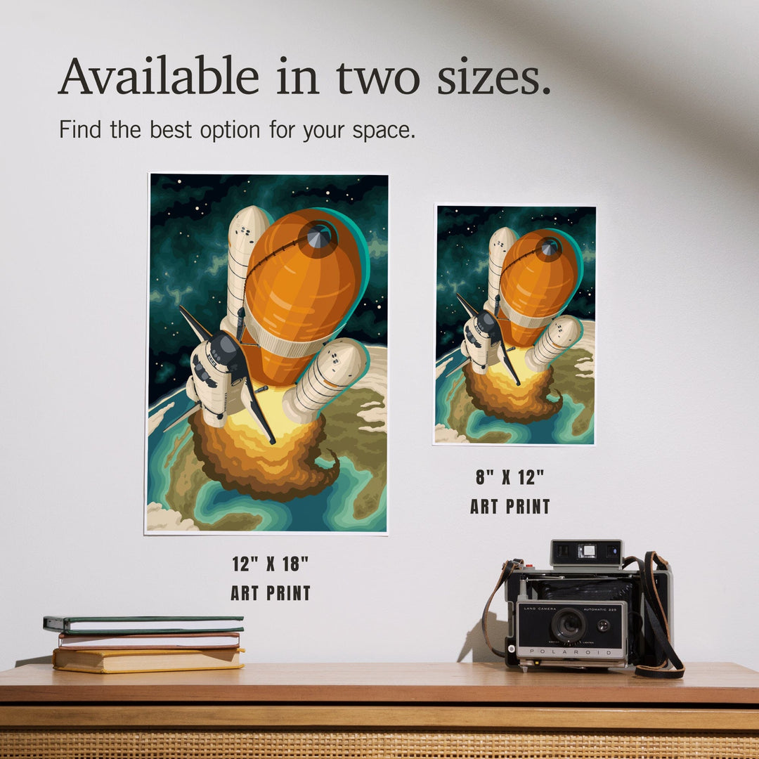 Space Shuttle Entering Orbit, Art & Giclee Prints Art Lantern Press