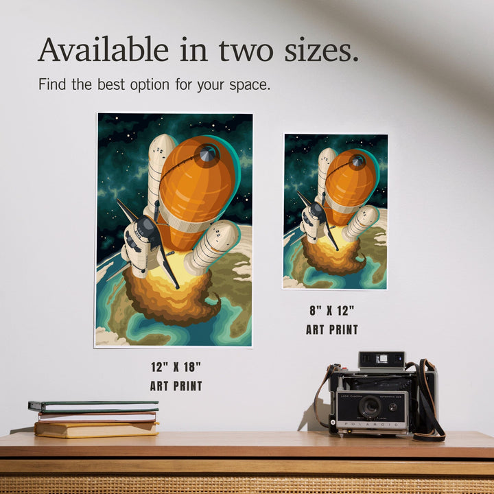 Space Shuttle Entering Orbit, Art & Giclee Prints Art Lantern Press