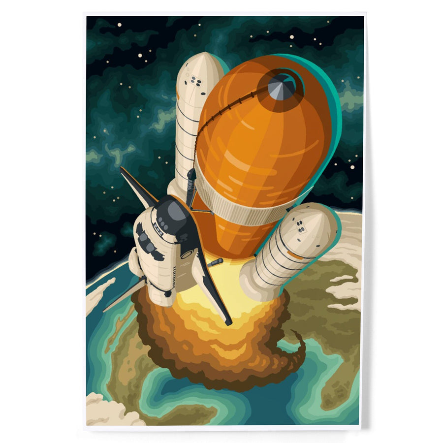 Space Shuttle Entering Orbit, Art & Giclee Prints Art Lantern Press