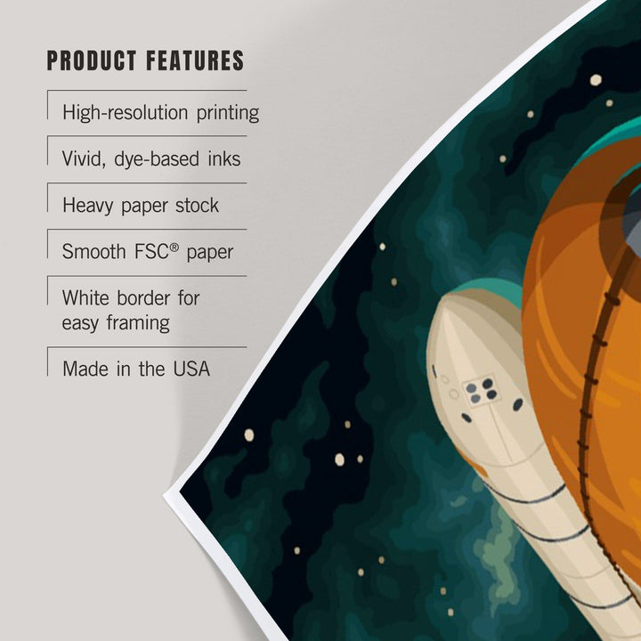 Space Shuttle Entering Orbit, Art & Giclee Prints Art Lantern Press