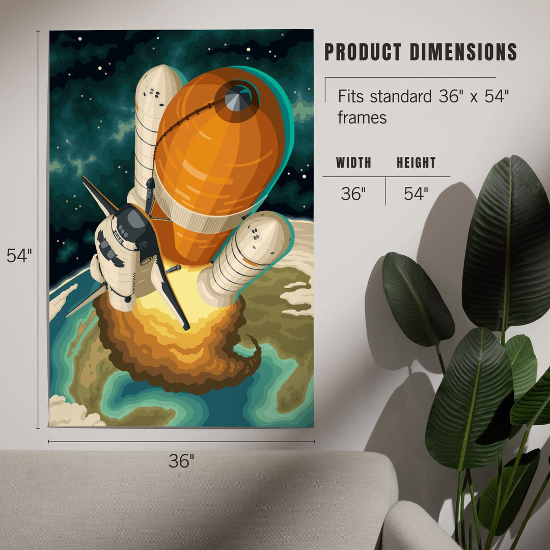 Space Shuttle Entering Orbit, Art & Giclee Prints Art Lantern Press