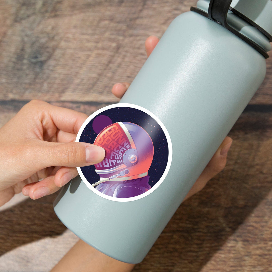 Spacethusiasm Collection, Astronaut, Gonna Space Out For A Bit, Contour, Vinyl Sticker Sticker Lantern Press