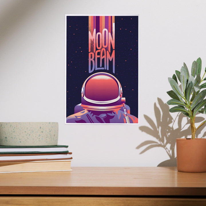 Spacethusiasm Collection, Astronaut, Moon Beam, Art & Giclee Prints Art Lantern Press