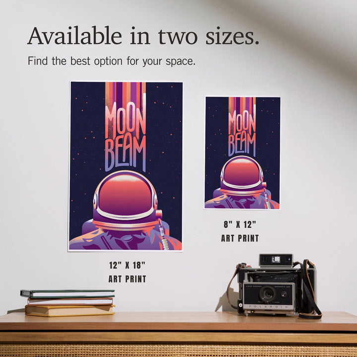 Spacethusiasm Collection, Astronaut, Moon Beam, Art & Giclee Prints Art Lantern Press