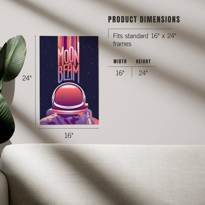 Spacethusiasm Collection, Astronaut, Moon Beam, Art & Giclee Prints Art Lantern Press