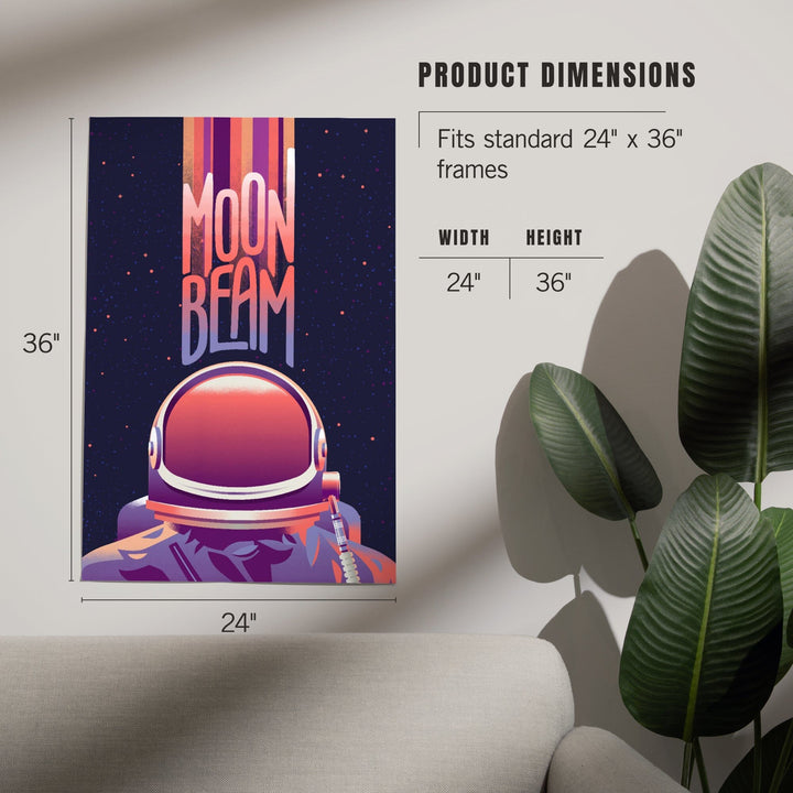 Spacethusiasm Collection, Astronaut, Moon Beam, Art & Giclee Prints Art Lantern Press