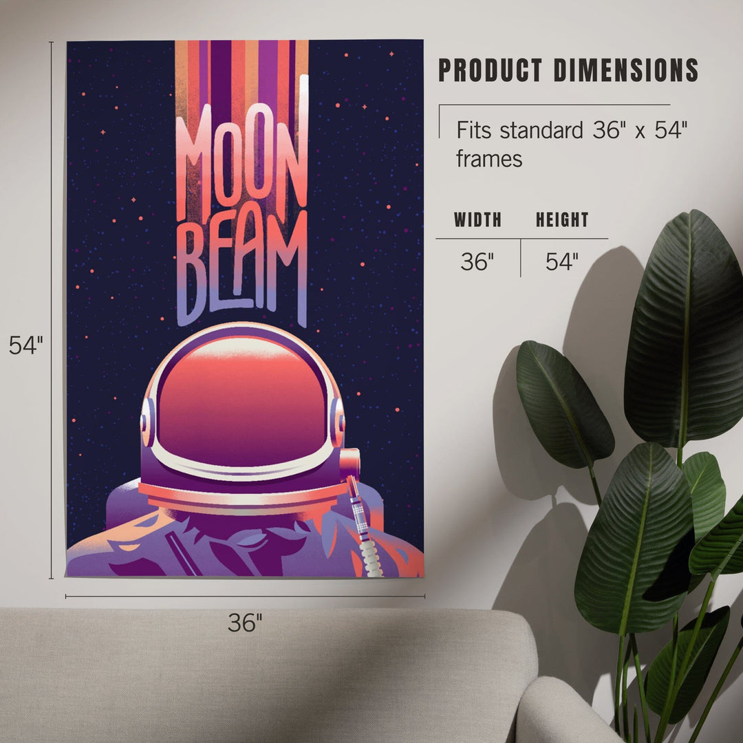 Spacethusiasm Collection, Astronaut, Moon Beam, Art & Giclee Prints Art Lantern Press