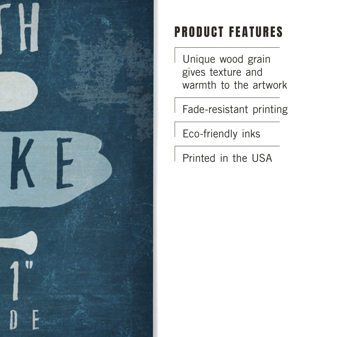 Squam Lake, New Hampshire, Lake Essentials, Latitude & Longitude, Lantern Press Artwork, Wood Signs and Postcards Wood Lantern Press