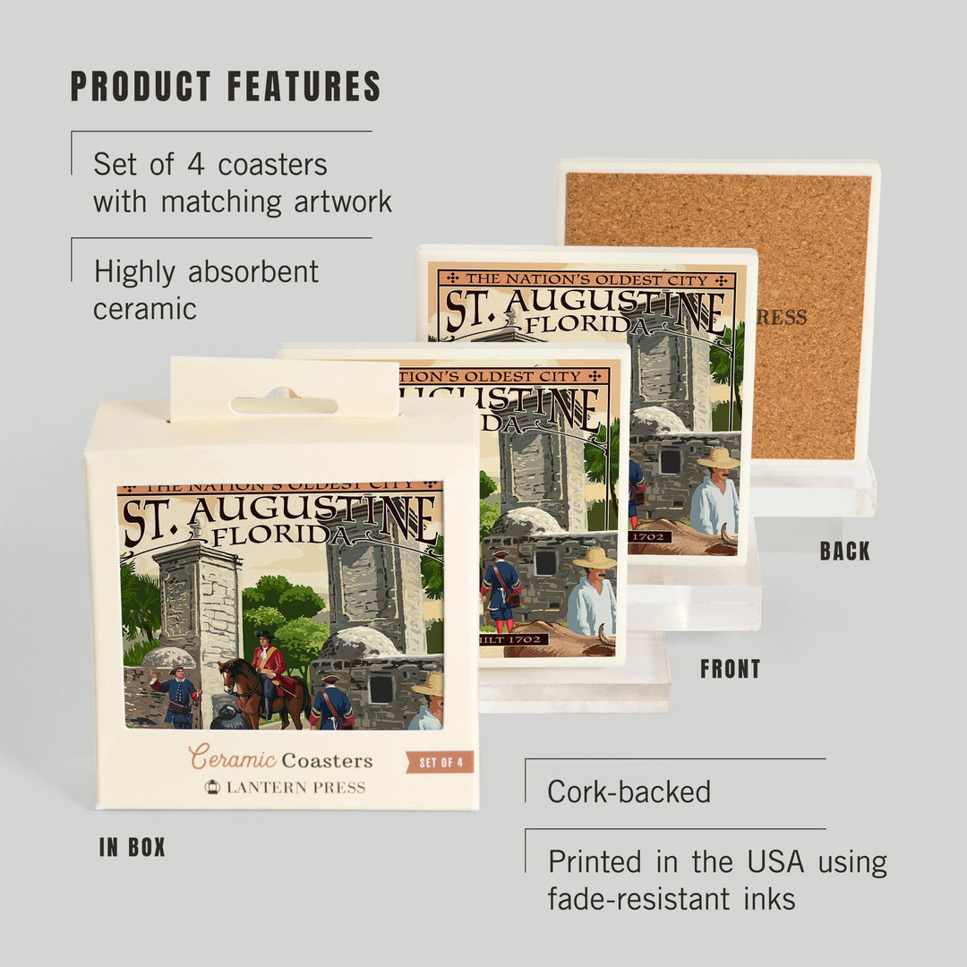 St. Augustine, Florida, City Gates, Coasters Coasters Lantern Press