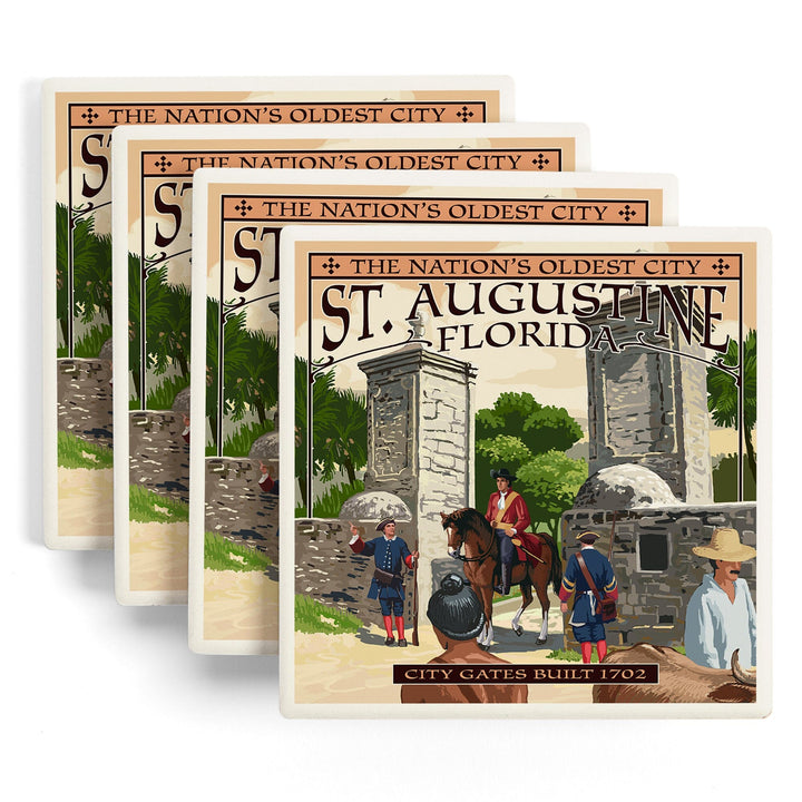 St. Augustine, Florida, City Gates, Coasters Coasters Lantern Press