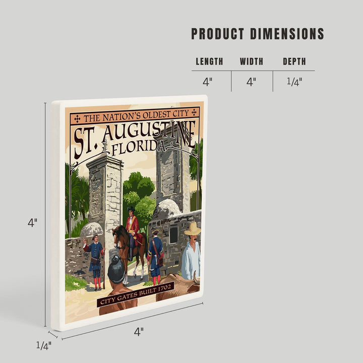 St. Augustine, Florida, City Gates, Coasters Coasters Lantern Press