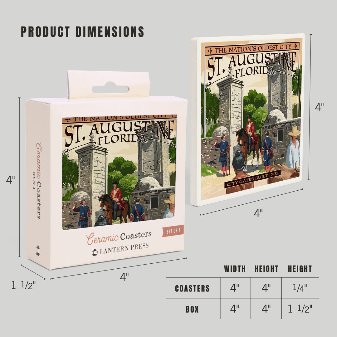 St. Augustine, Florida, City Gates, Coasters Coasters Lantern Press