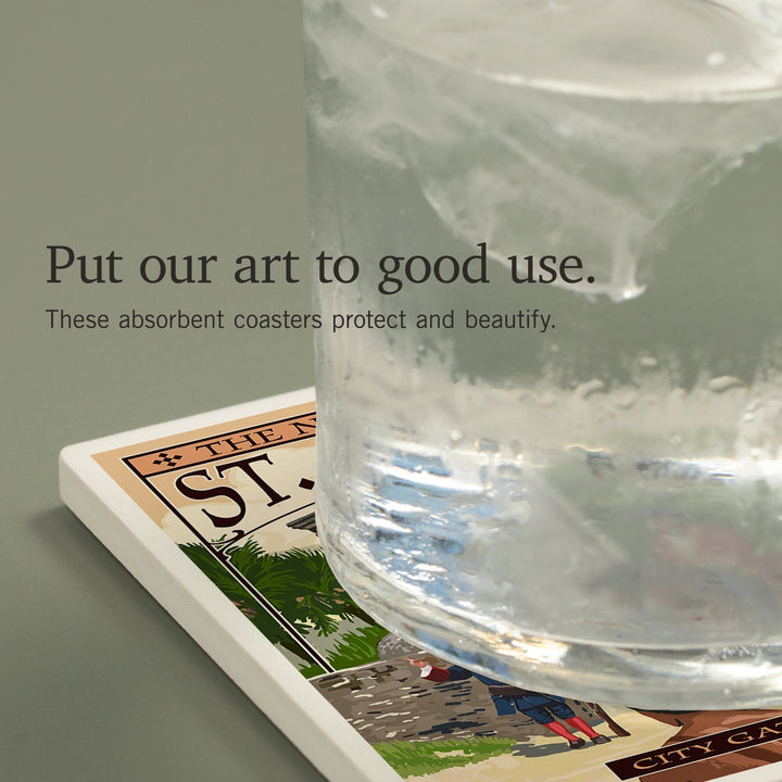 St. Augustine, Florida, City Gates, Coasters Coasters Lantern Press