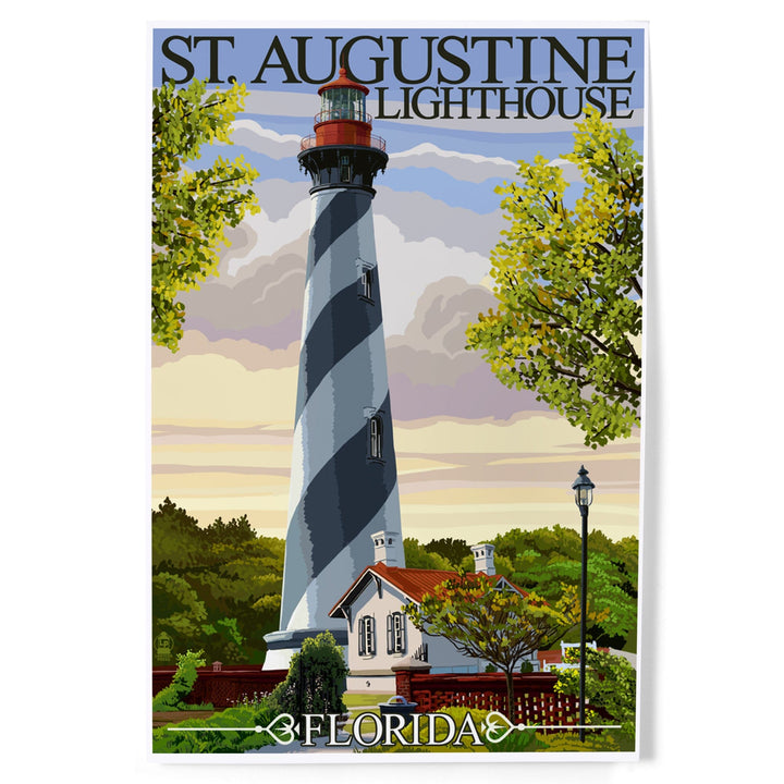 St. Augustine, Florida Lighthouse, Art & Giclee Prints Art Lantern Press