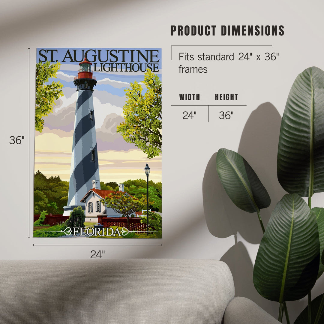 St. Augustine, Florida Lighthouse, Art & Giclee Prints Art Lantern Press