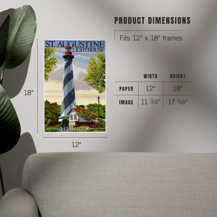St. Augustine, Florida Lighthouse, Art & Giclee Prints Art Lantern Press